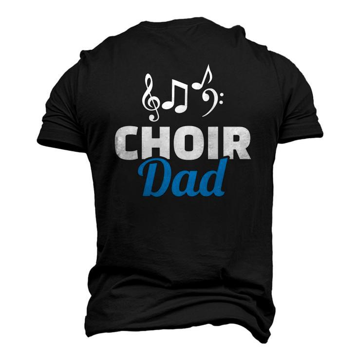 Choir Dad Music Notes Fathers Day Men's 3D T-Shirt Back Print