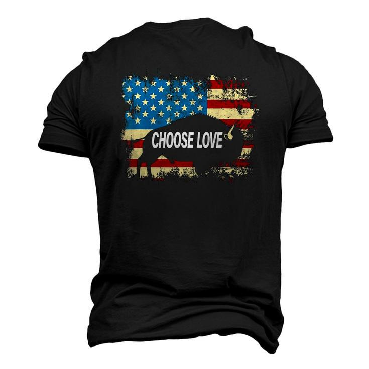 Choose Love Bills Vintage American Flag Men's 3D T-Shirt Back Print