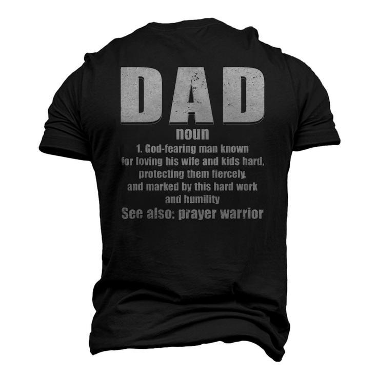 Christian Dad Definition Fathers Day 2021 Prayer Warrior Men's 3D T-Shirt Back Print