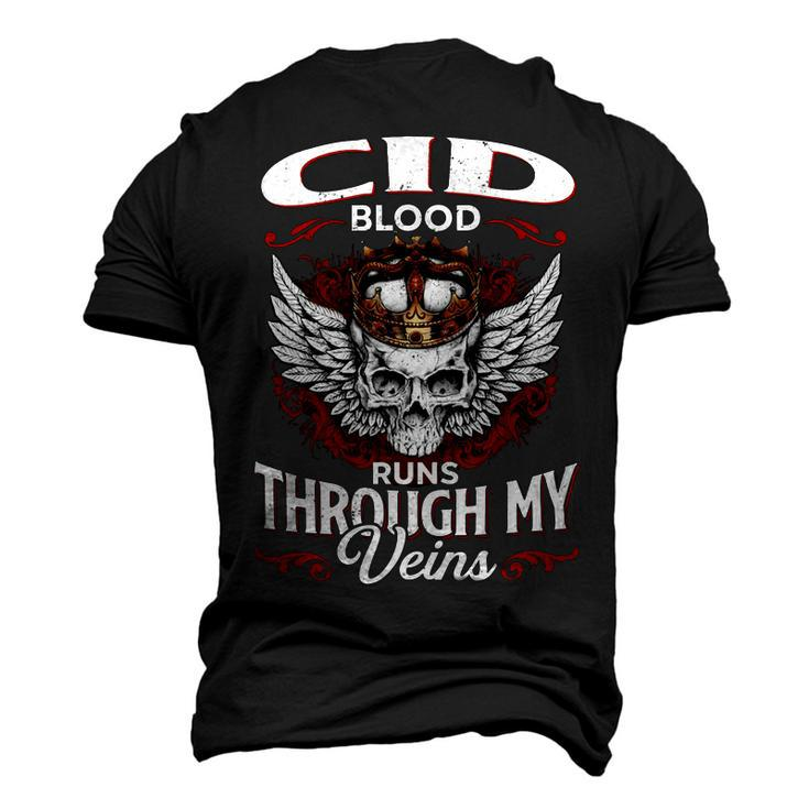 Cid Blood Runs Through My Veins Name V2 Men's 3D Print Graphic Crewneck Short Sleeve T-shirt