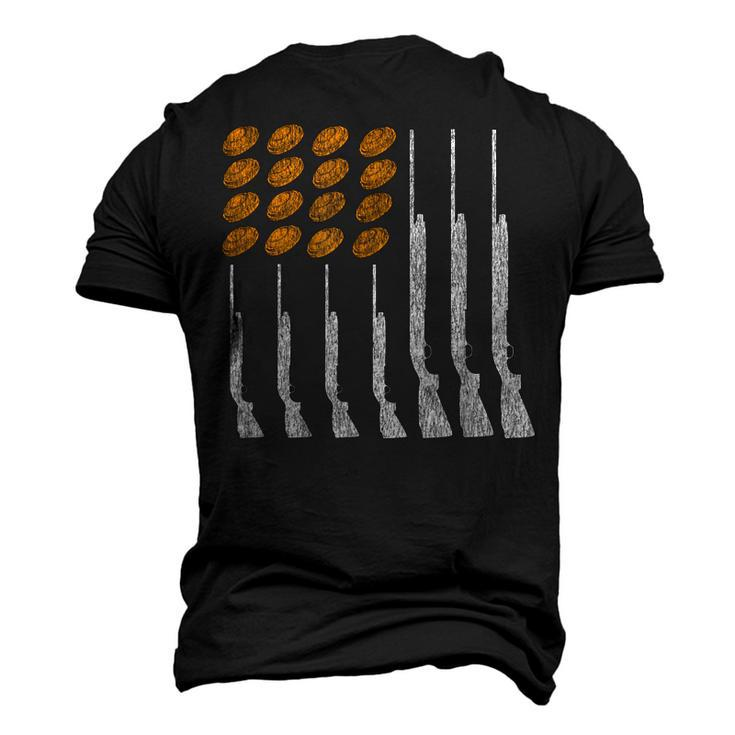 Clay Target Shooting Trap Skeet American Flag Patriotic Men's 3D T-shirt Back Print