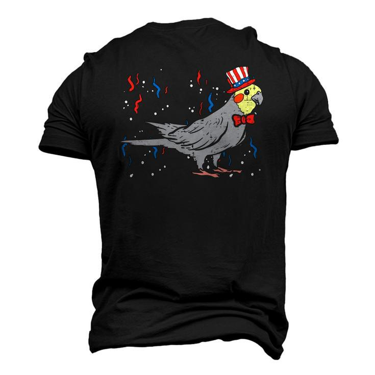 Cockatiel Bird American Flag Usa 4Th Of July Fourth Animal Men's 3D T-Shirt Back Print