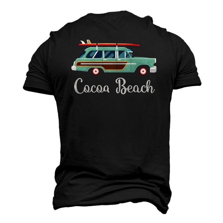 Cocoa Beach Fl Retro Surf Wagon Souvenir Graphic Men's 3D T-Shirt Back Print