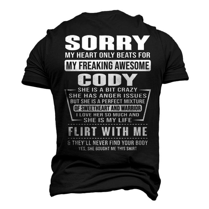 Cody Name Sorry My Heart Only Beats For Cody Men's 3D T-shirt Back Print