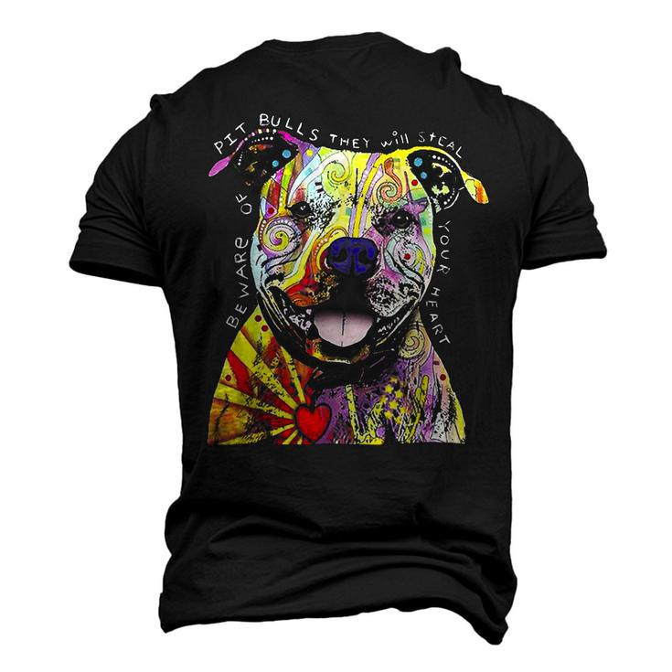 Colorful Baby Pit-Bull Terrier Lover Dad Mom Kidding T-Shirt Men's 3D T-shirt Back Print