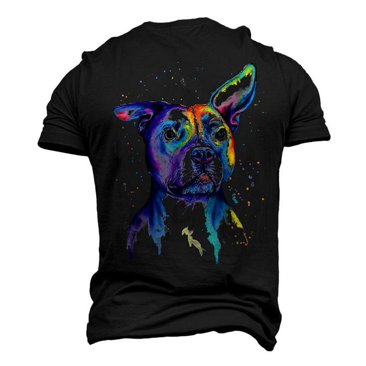 Colorful Pit-Bull Terrier Dog Love-R Dad Mom Boy Girl T-Shirt Men's 3D T-shirt Back Print