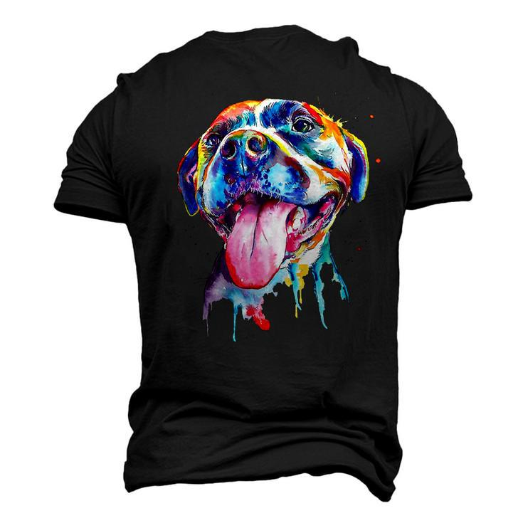 Colorful Pit-Bull Terrier Dog Love-R Dad Mom Boy Girl T-Shirt Men's 3D T-shirt Back Print