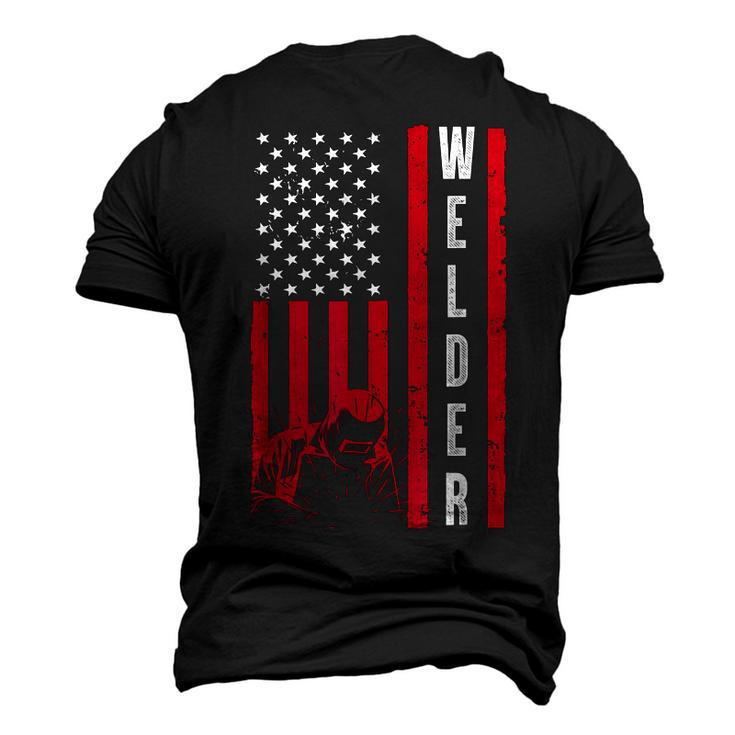 Cool Welding Us Flag Art For Men Women Welder Welding Lover Men's 3D T-Shirt Back Print