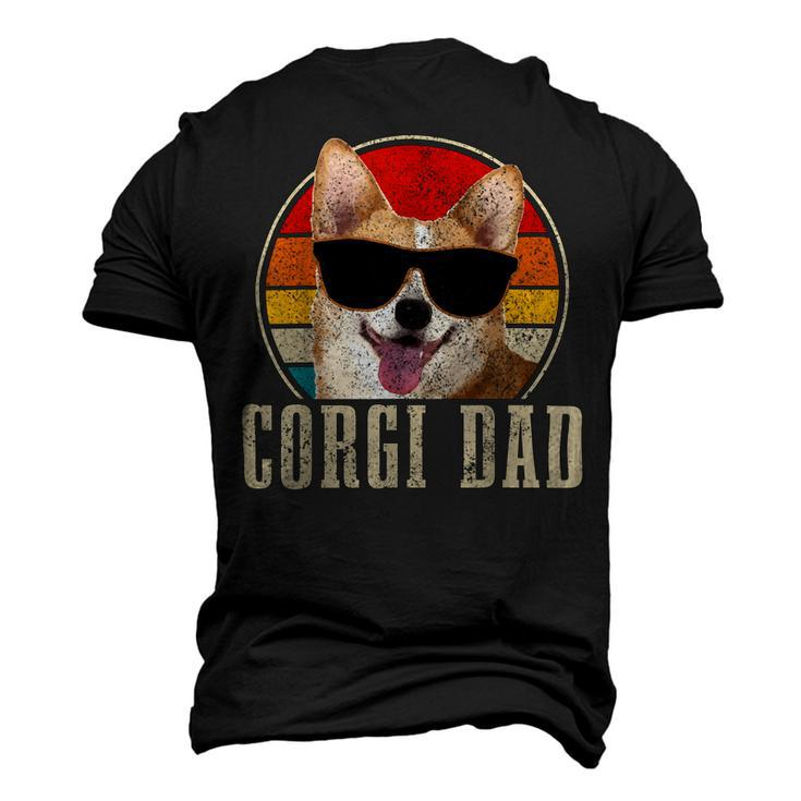 Corgi Dad Vintage Sunglasses Corgi Dog Owner Men's 3D T-shirt Back Print