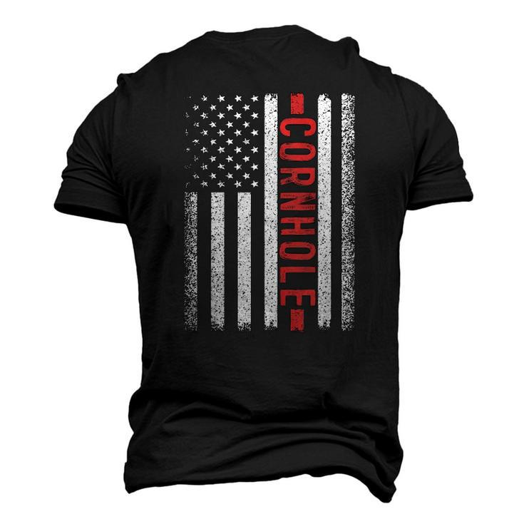 Cornhole American Flag 4Th Of July Bags Player Novelty Men's 3D T-Shirt Back Print