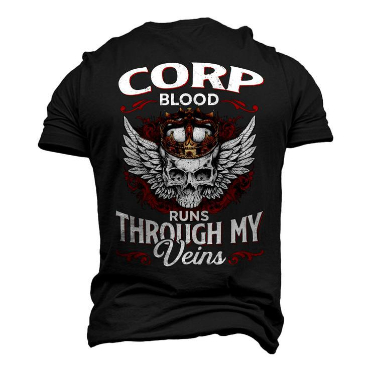 Corp Blood Runs Through My Veins Name V2 Men's 3D Print Graphic Crewneck Short Sleeve T-shirt