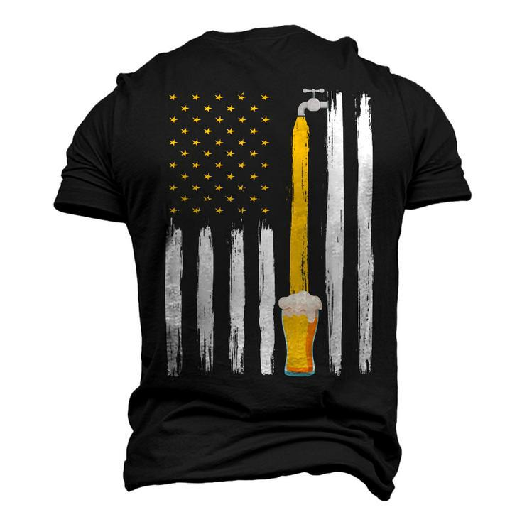 Crafts Beer American Flag Usa 4Th July Brewery Alcohol Lover Men's 3D T-shirt Back Print