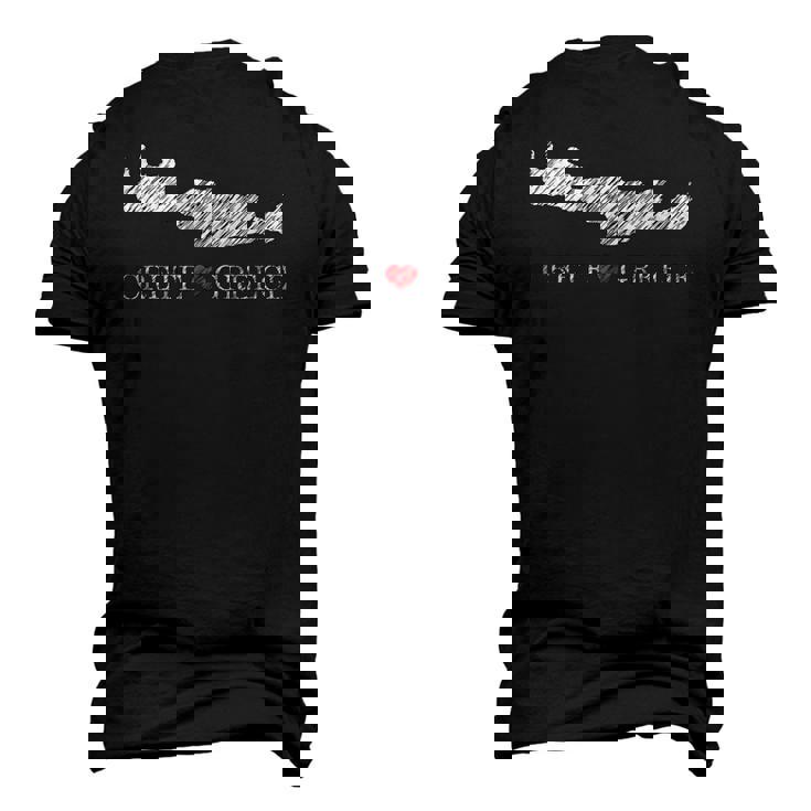 Crete Greece Greek Greece Map Men's 3D T-Shirt Back Print