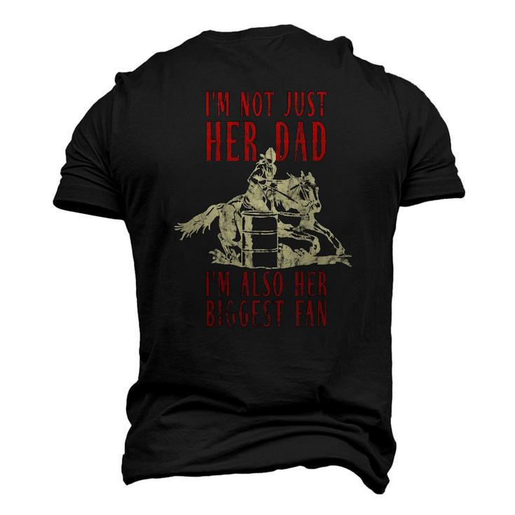 Mens Dad Father Barrel Racing Racer Horse Riding Rodeo Cowgirl Men's 3D T-Shirt Back Print
