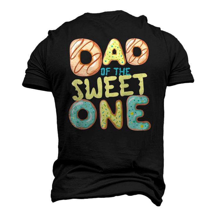 Mens Dad Of The Sweet One Donut Matching Donut Men's 3D T-Shirt Back Print