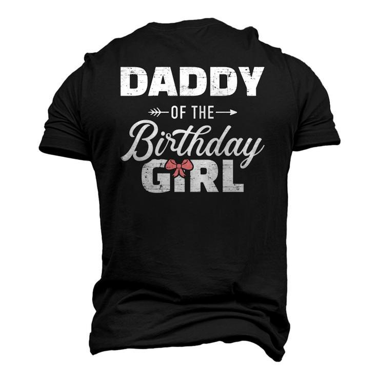 Daddy Of The Birthday Daughter Girl Matching For Dad Men's 3D T-Shirt Back Print