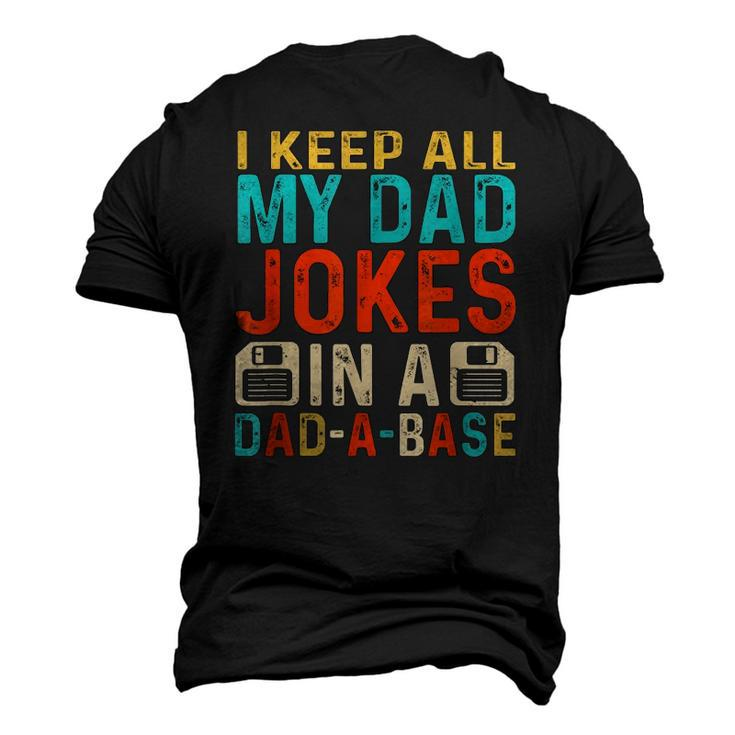 Mens Daddy Dad Jokes Dad A Base Database Fathers Day Men's 3D T-Shirt Back Print