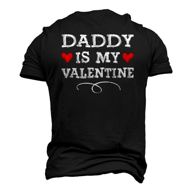 Daddy Is My Valentines Matching Heart Fathers Day Men's 3D T-Shirt Back Print