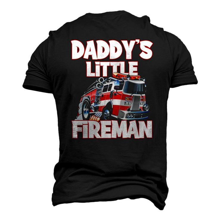 Daddys Little Fireman Kids Firefighter Firemans Men's 3D T-Shirt Back Print