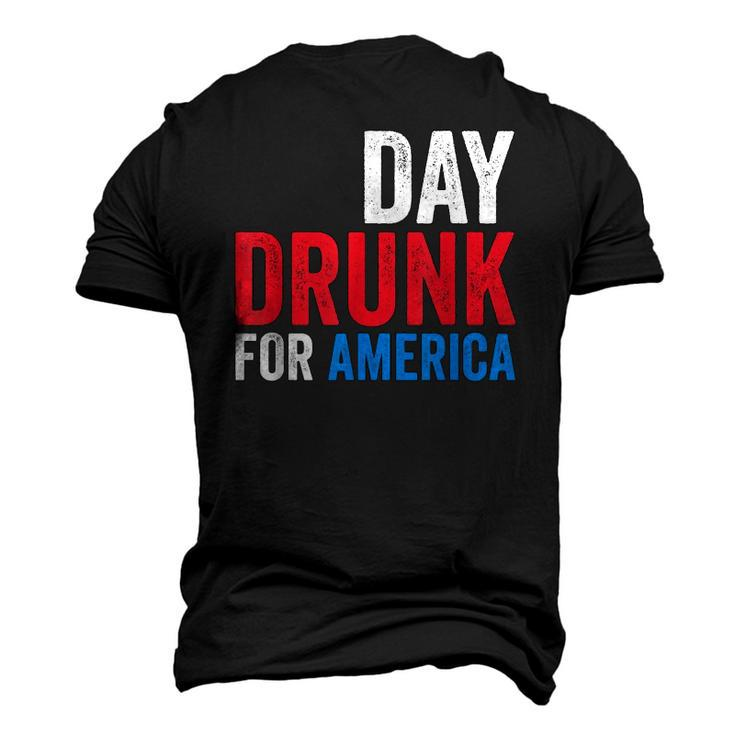 Day Drunk For America Drinking Fourth Of July Men's 3D T-Shirt Back Print