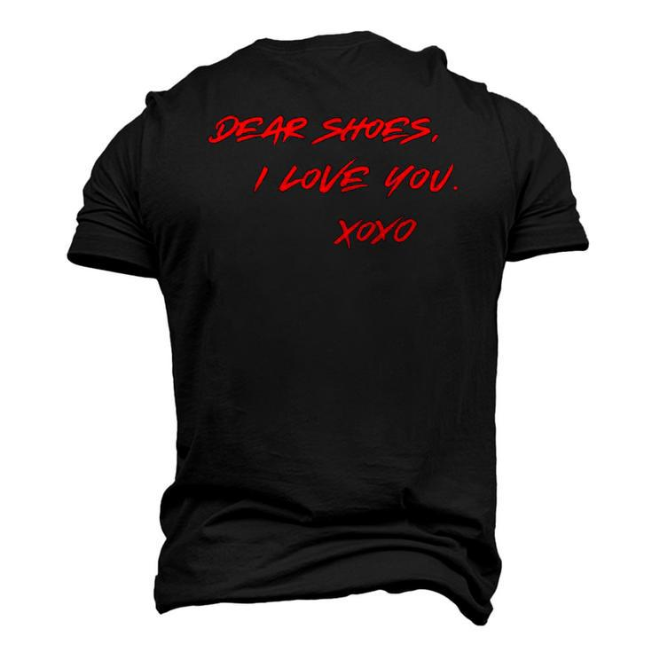 Dear Shoes I Love You Xoxo Men's 3D T-Shirt Back Print