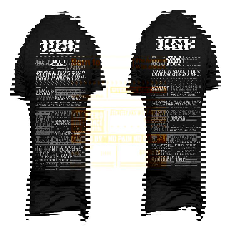 Dickson Name Dickson Born To Rule Men's 3D T-shirt Back Print