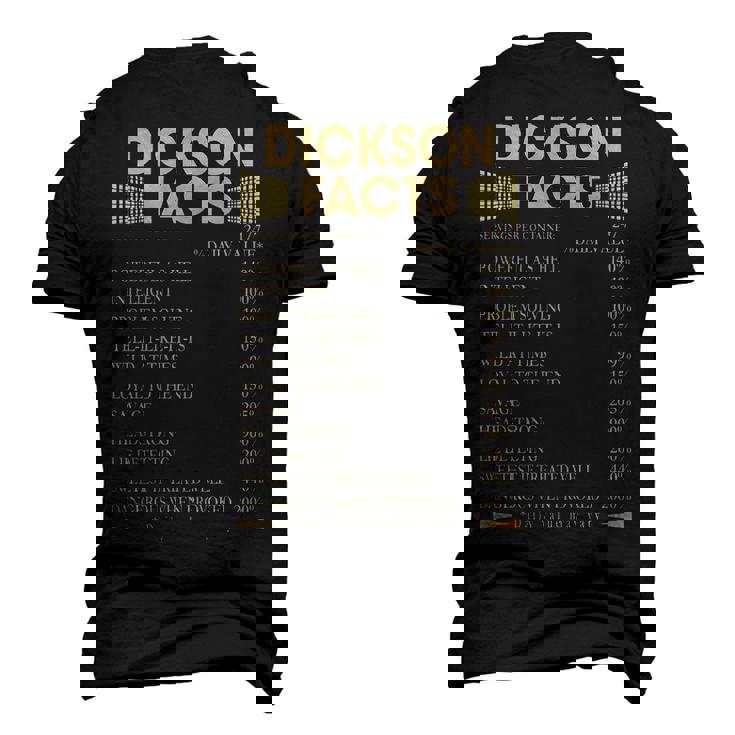 Dickson Name Dickson Facts Men's 3D T-shirt Back Print