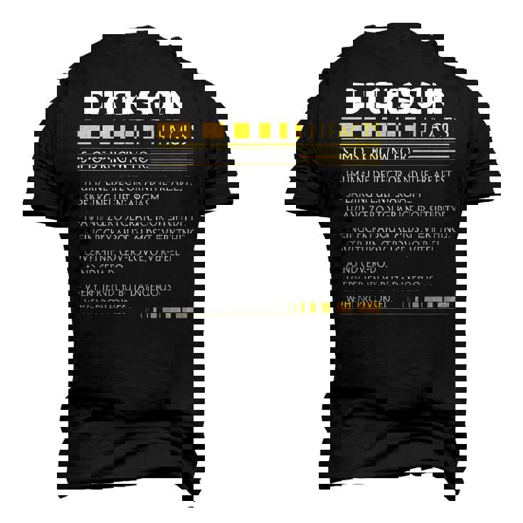 Dickson Name Dickson Facts V2 Men's 3D T-shirt Back Print