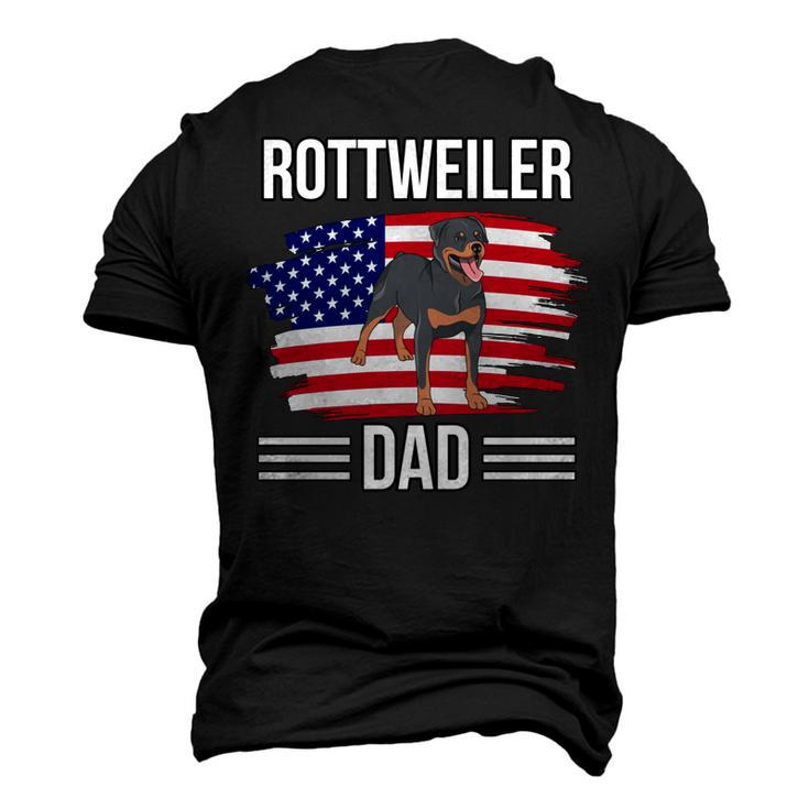Dog Owner Us Flag 4Th Of July Fathers Day Rottweiler Dad Men's 3D T-shirt Back Print