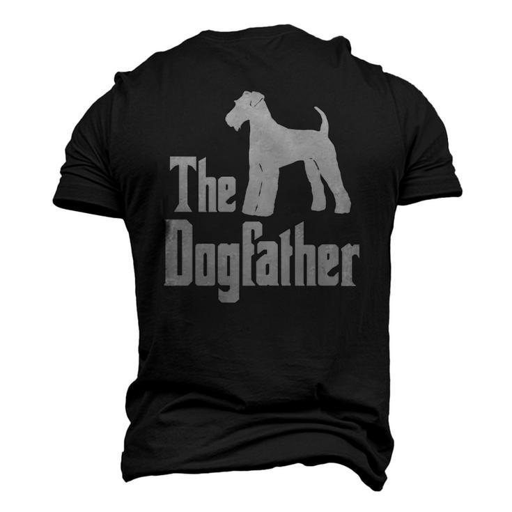 The Dogfather Airedale Terrier Silhouette Idea Classic Men's 3D T-Shirt Back Print