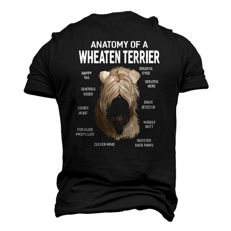 Dogs 365 Anatomy Of A Soft Coated Wheaten Terrier Dog Men's 3D T-Shirt Back Print