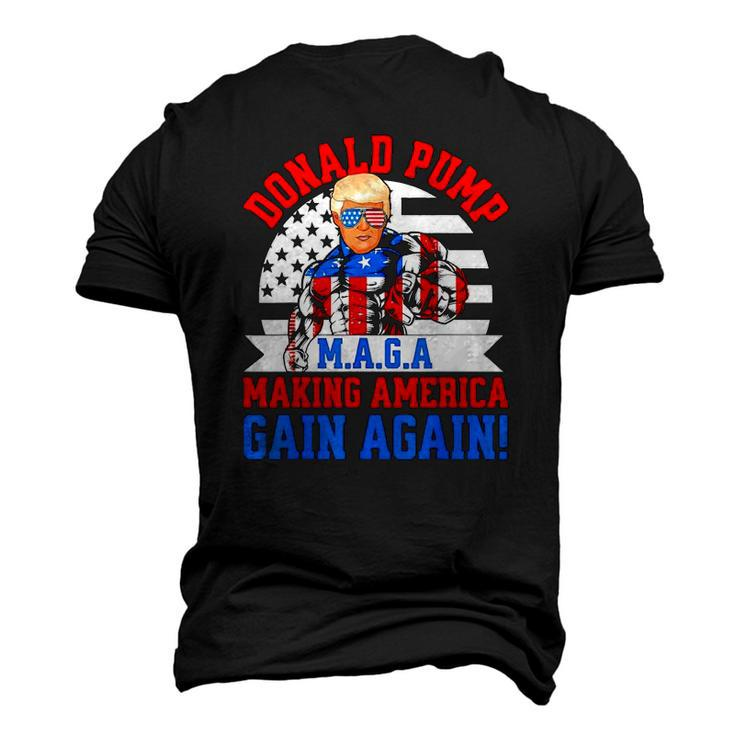 Donald Pump Maga Make America Gain Again Men's 3D T-Shirt Back Print