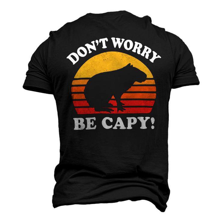Dont Worry Be Capy Capybara 16Ya22 Men's 3D Print Graphic Crewneck Short Sleeve T-shirt