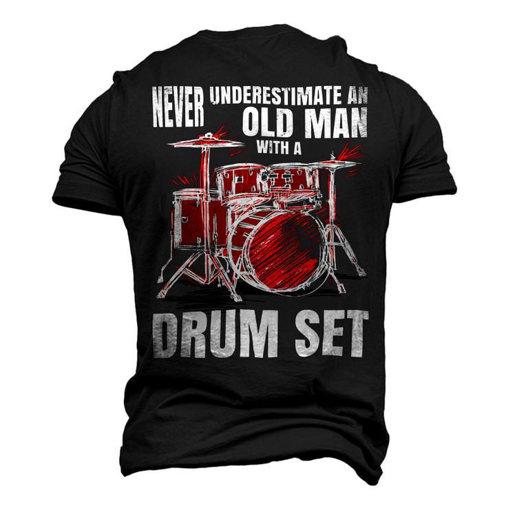 Drummer Never Underestimate An Old Man With A Drum Set 24Ya69 Men's 3D Print Graphic Crewneck Short Sleeve T-shirt