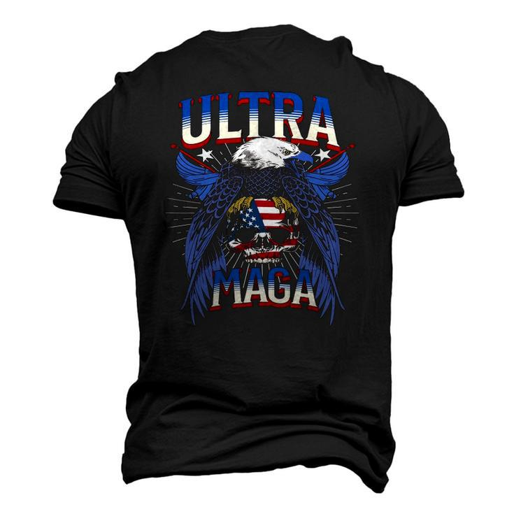 Eagle Holding Usa Flag Ultra Maga 2022 Great Maga King Men's 3D T-Shirt Back Print