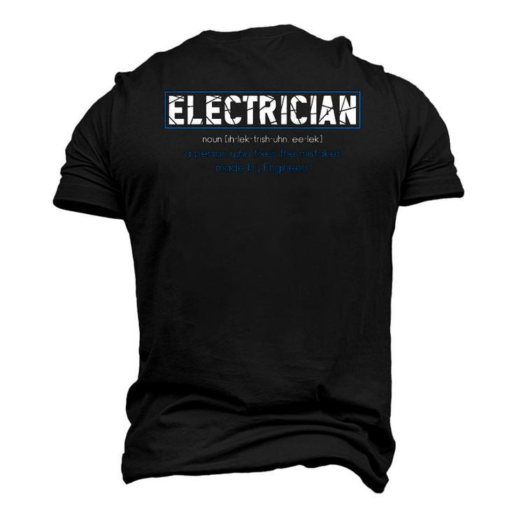 Mens Electrician Definition Dictionary Men's 3D T-Shirt Back Print