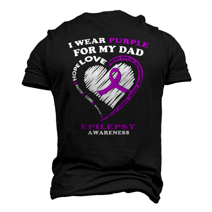 Epilepsy Awareness I Wear Purple For My Dad Men's 3D T-Shirt Back Print