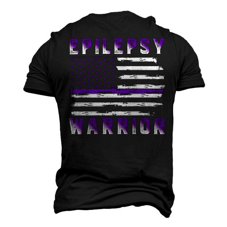 Epilepsy Warrior Usa Flag  United States Flag  Epilepsy  Epilepsy Awareness Men's 3D Print Graphic Crewneck Short Sleeve T-shirt