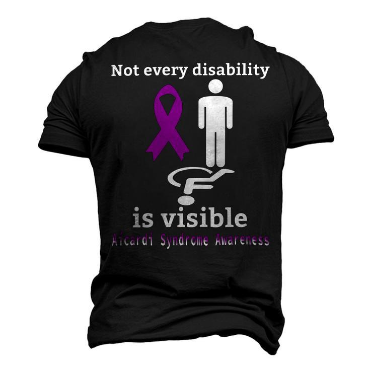 Every Disability Is Visible Aicardi Syndrome Awareness  Purple Ribbon  Aicardi Syndrome Support  Aicardi Syndrome Awareness Men's 3D Print Graphic Crewneck Short Sleeve T-shirt