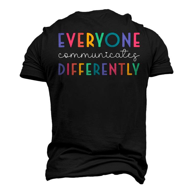 Everyone Communicates Differently Men's 3D Print Graphic Crewneck Short Sleeve T-shirt