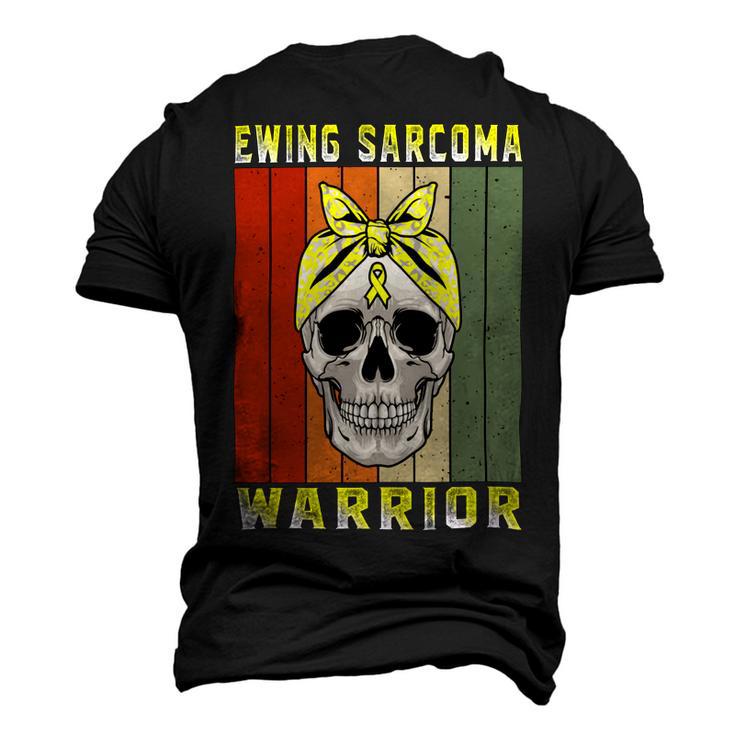 Ewings Sarcoma Warrior  Skull Women Vintage  Yellow Ribbon  Ewings Sarcoma  Ewings Sarcoma Awareness Men's 3D Print Graphic Crewneck Short Sleeve T-shirt