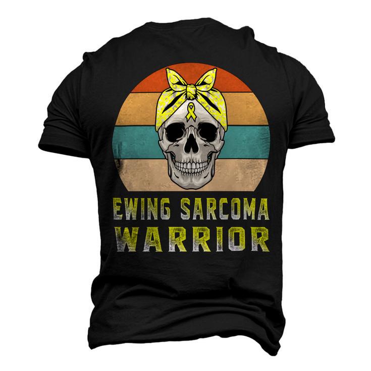 Ewings Sarcoma Warrior  Skull Women Vintage  Yellow Ribbon  Ewings Sarcoma  Ewings Sarcoma Awareness V2 Men's 3D Print Graphic Crewneck Short Sleeve T-shirt