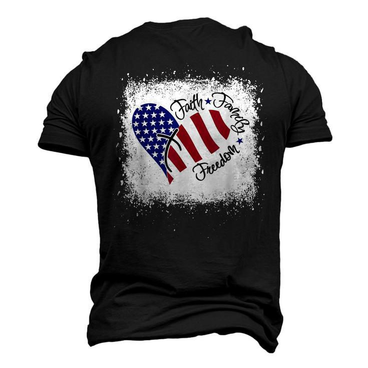 Faith Family Freedom Patriotic 4Th Of July Christian Girl Men's 3D T-shirt Back Print