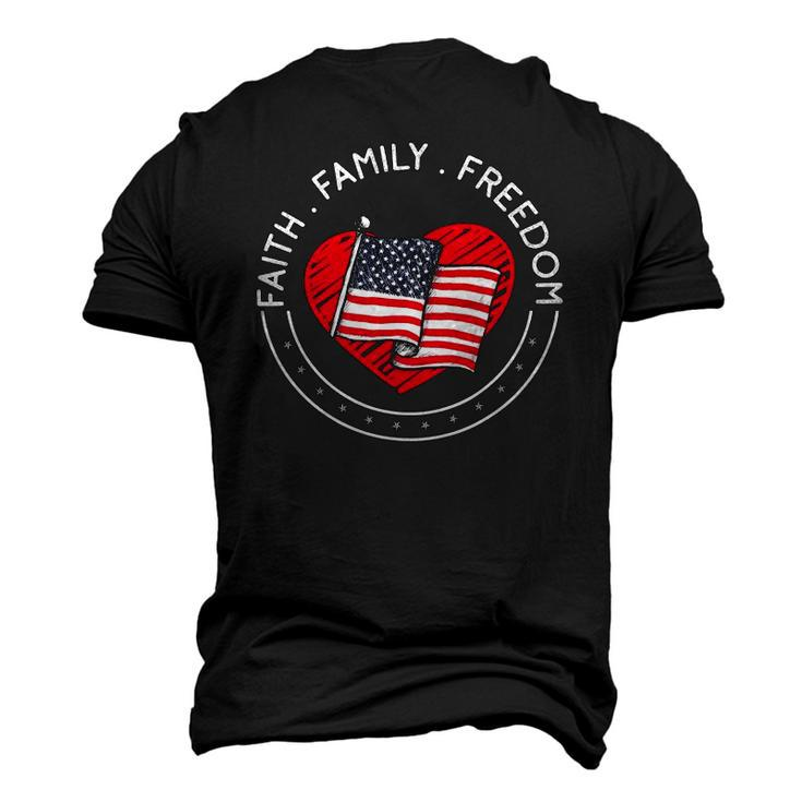 Faith Freedom American Patriotism Christian Faith Men's 3D T-Shirt Back Print