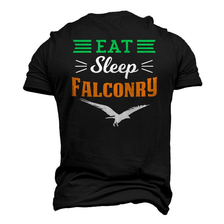 Falconer Falcon Hunter Hunting Hawking Eat Sleep Falconry Men's 3D T-Shirt Back Print