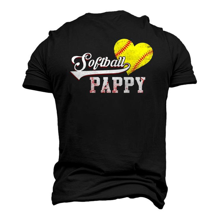 Family Softball Player Softball Pappy Men's 3D T-Shirt Back Print
