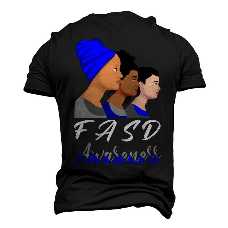 Fasd Awareness  Blue And Grey Women  Fetal Alcohol Spectrum Disorder  Fetal Alcohol Spectrum Disorder Awareness Men's 3D Print Graphic Crewneck Short Sleeve T-shirt