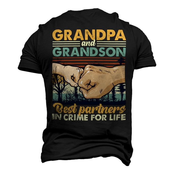 Father Grandpa And Grandson Best Partners In Crime For Life 113 Family Dad Men's 3D Print Graphic Crewneck Short Sleeve T-shirt