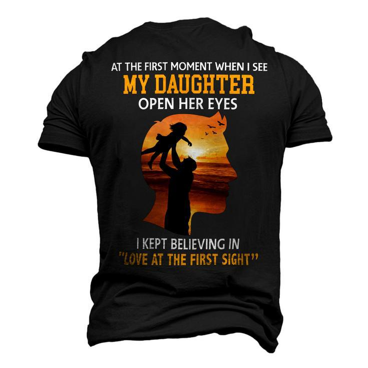 Father Grandpa At The First Moment When I See My Daughter Open Her Eyes 166 Family Dad Men's 3D Print Graphic Crewneck Short Sleeve T-shirt