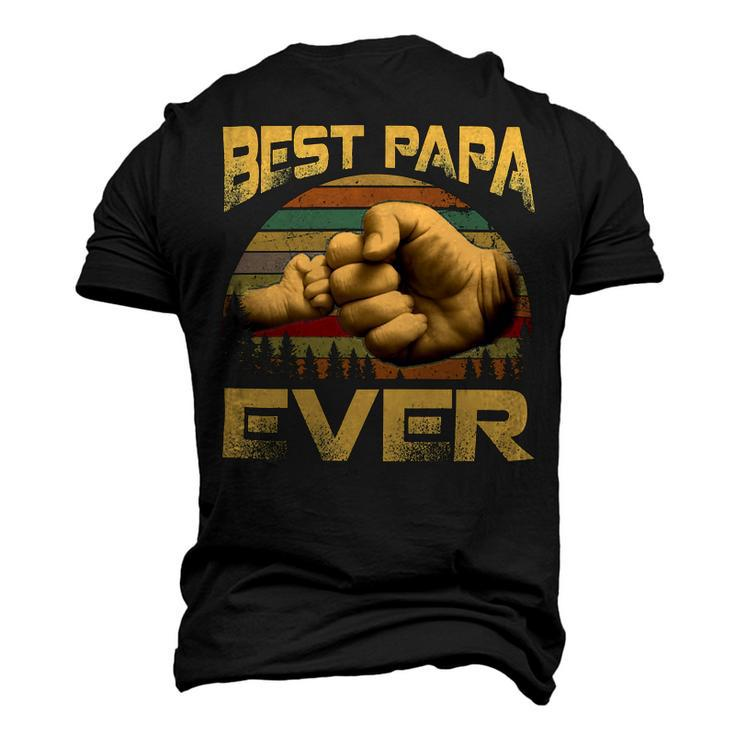 Father Grandpa Best Papa Ever Retro Vintage 54 Family Dad Men's 3D Print Graphic Crewneck Short Sleeve T-shirt
